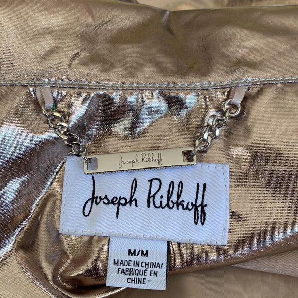 Joseph Ribkoff Foiled Gold Metallic Trench Coat - Picture 11 of 16